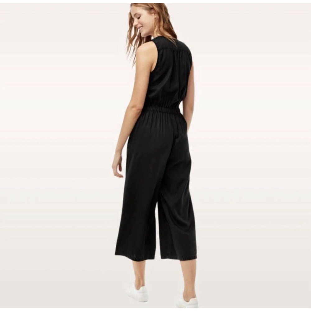 Aritzia Wilfred Free Black Sleeveless Shiya Jumpsuit Black Size Large - Picture 2 of 13